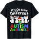 It's Ok To Be Different Autism Awareness Kids Support Gifts T-Shirt - T-Shirt | Black