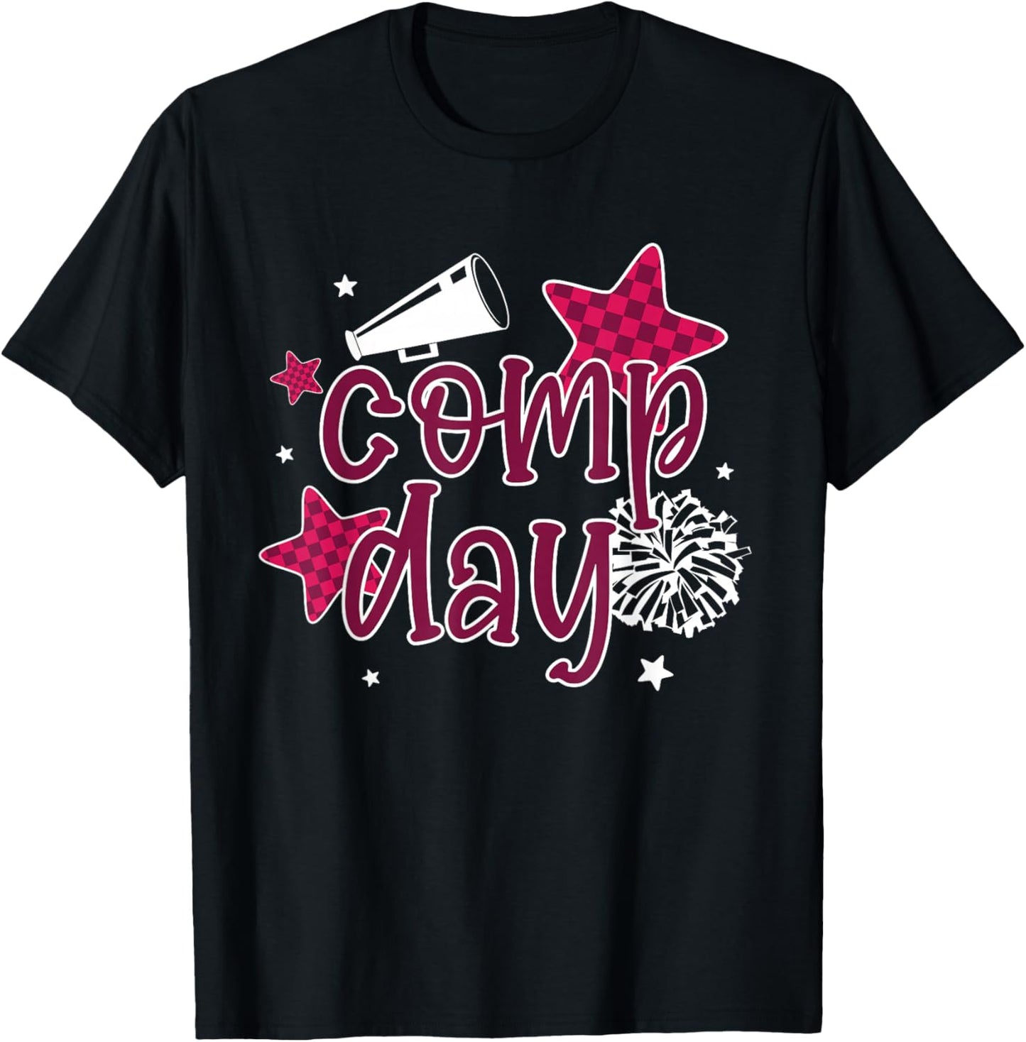 Cheer Comp Day Cheerleading Competition Day Cheerleader T-Shirt - T-Shirt | Black