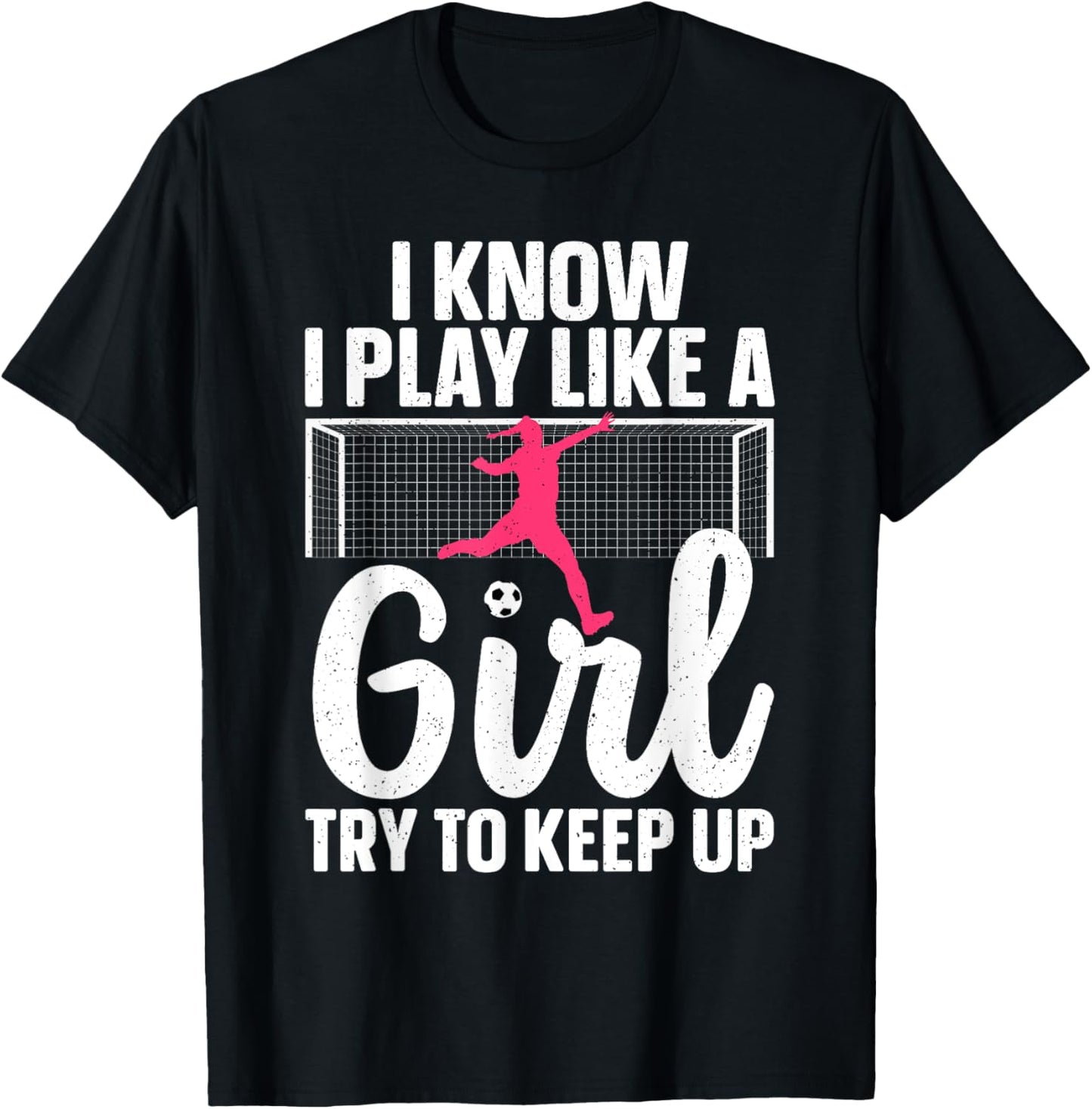 Funny Soccer Art Girls Soccer Player Soccer Lover T-Shirt - T-Shirt | Black