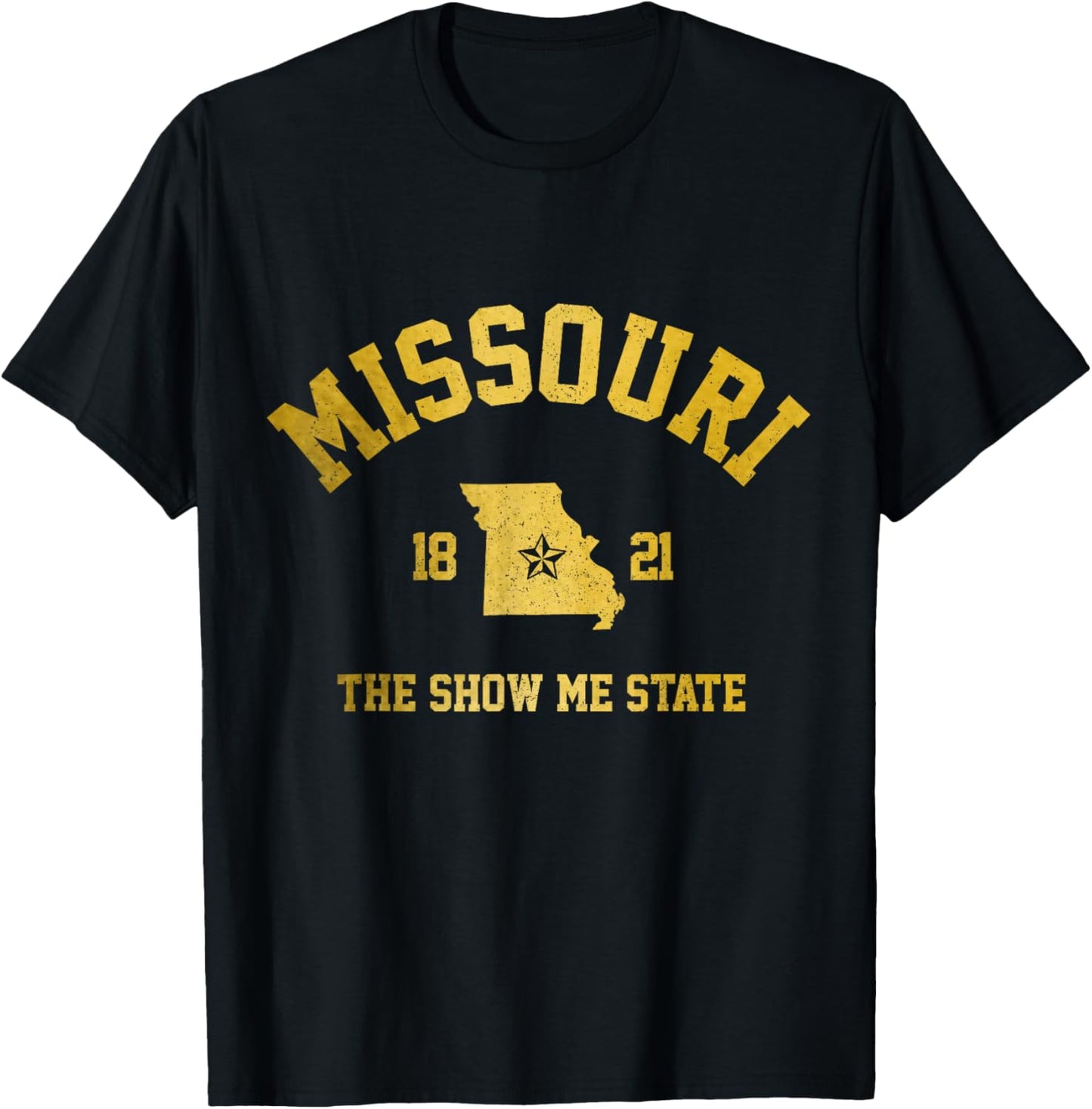 Missouri The Show Me State Vintage Pride T-Shirt - T-Shirt | Black