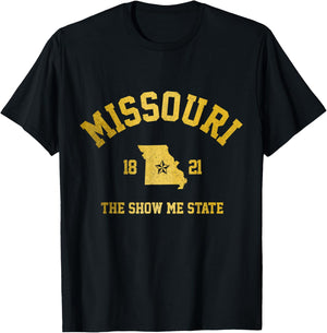 Missouri The Show Me State Vintage Pride T-Shirt - T-Shirt | Black
