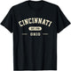 Cincinnati Ohio Est 1788 Vintage Retro Athletic Style T-Shirt - T-Shirt | Black