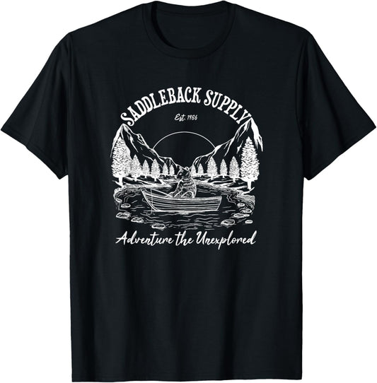 Saddleback Fishing Bear Logo Western Graphic T-Shirt - T-Shirt | Black