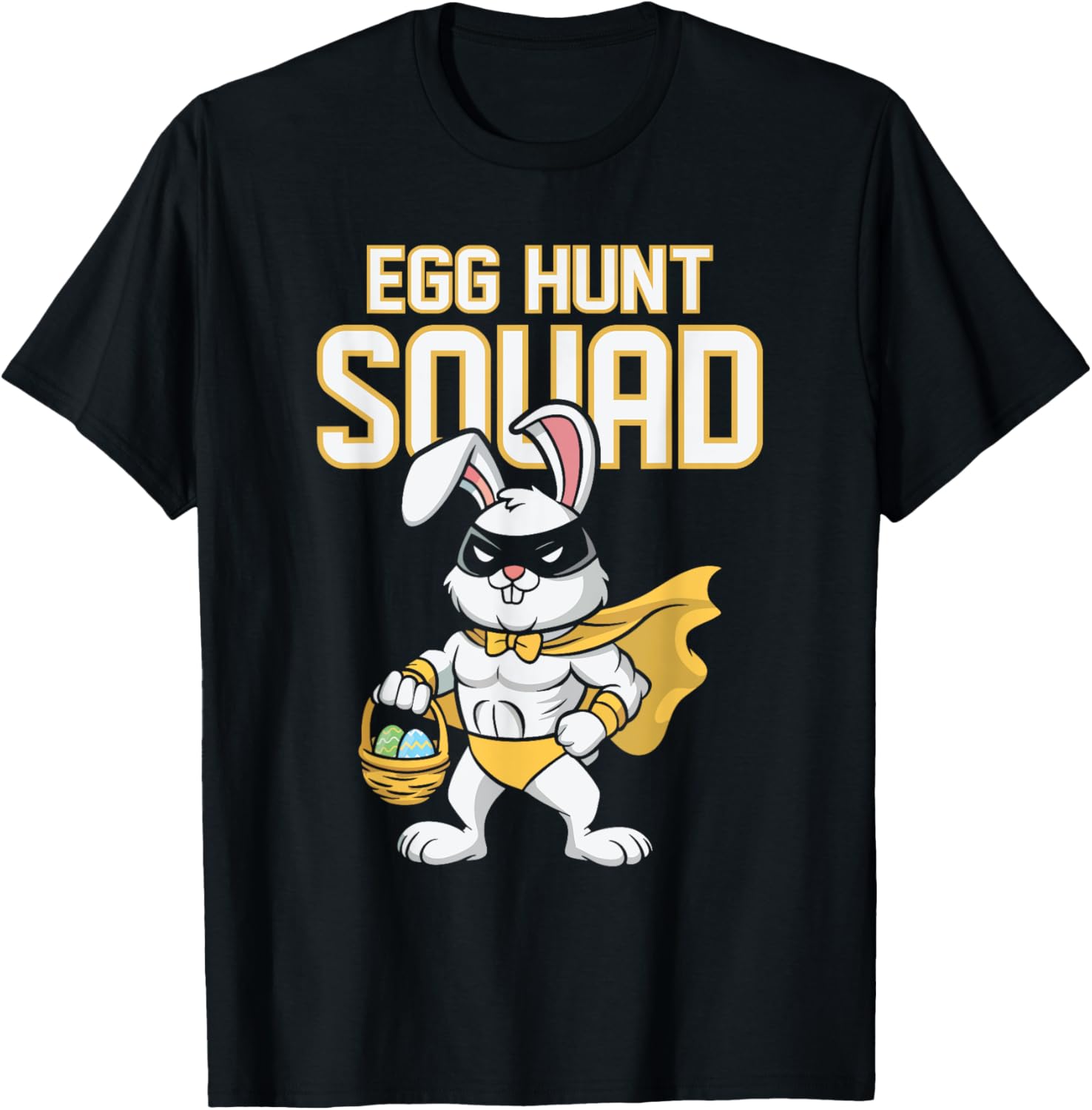 Egg Hunt Squad Bunny Family Matching Easter Party T-Shirt - T-Shirt | Black