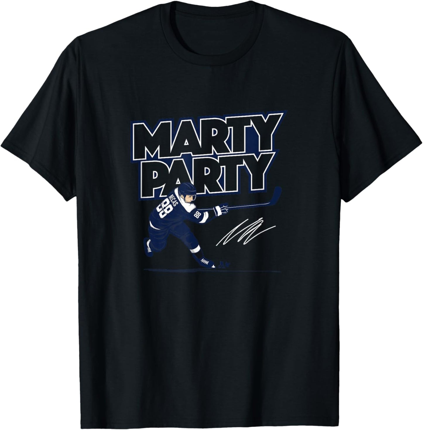 Martin Necas - Marty Party - Colorado Hockey T-Shirt - T-Shirt | Black