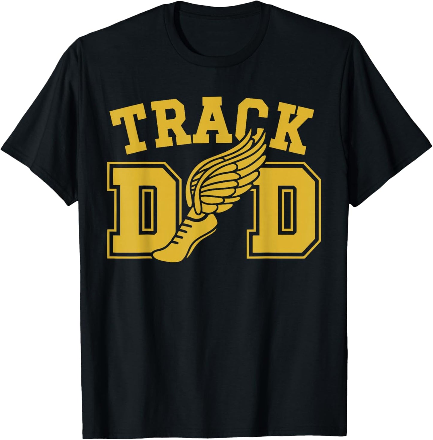 Track Dad Groovy Track & Field Athlete Family Matching Sport T-Shirt - T-Shirt | Black