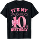 It's My Daughter's 10th Birthday Girl Pink Party Themes T-Shirt - T-Shirt | Black