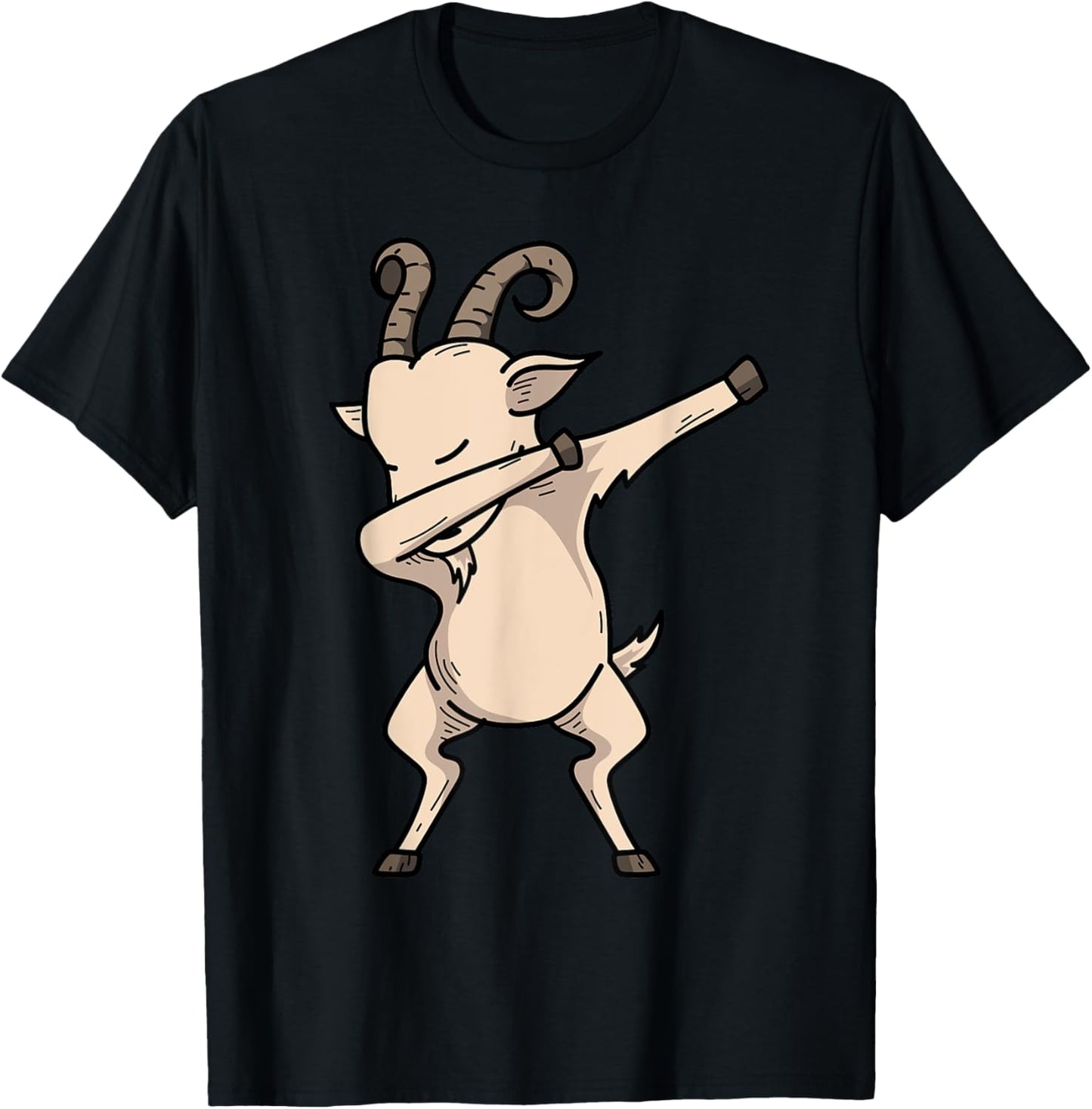 Cool Goat Design Women Kids Dabbing Boer Goat Lovers T-Shirt - T-Shirt | Black