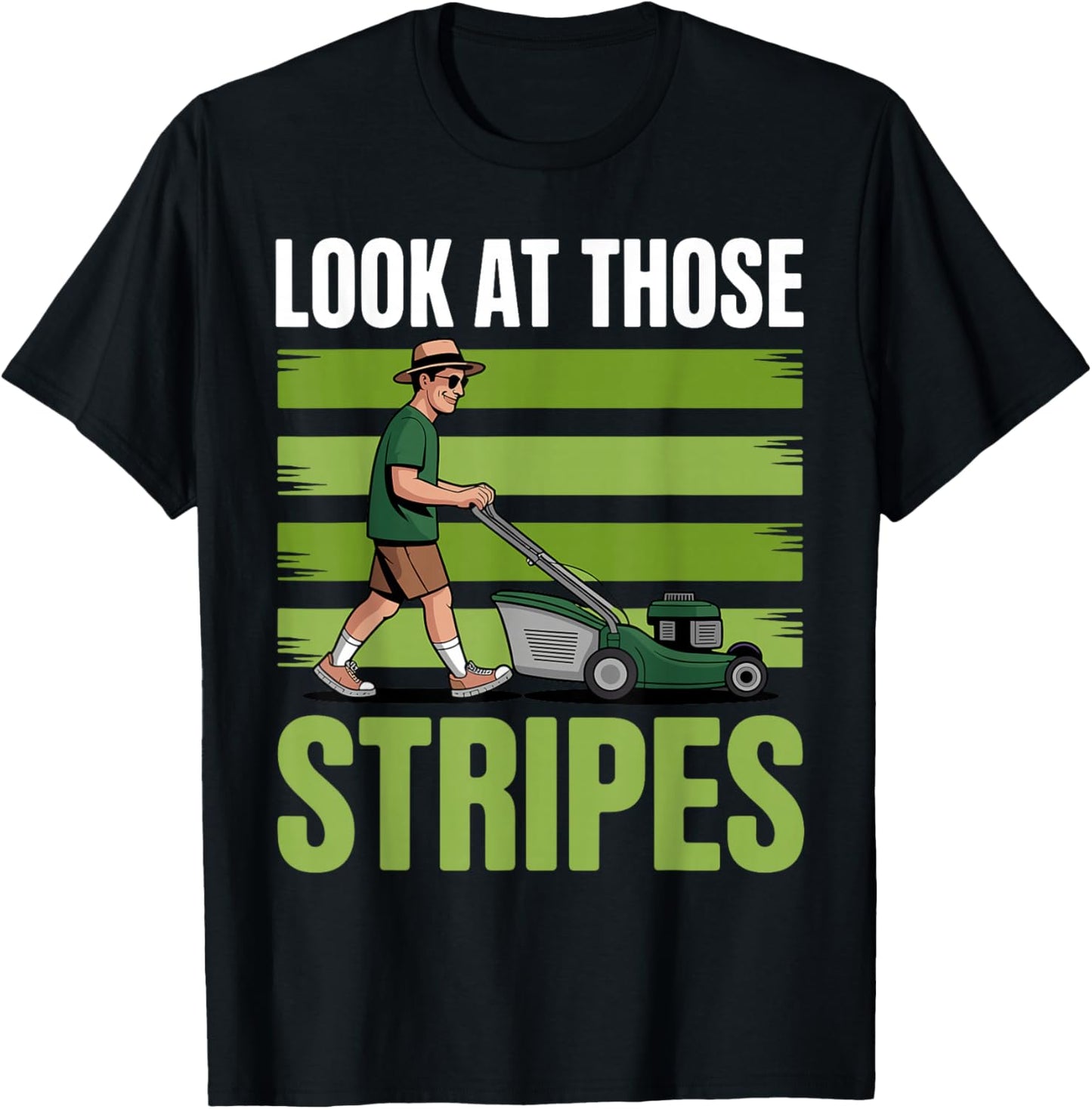 Funny Lawn Mower Art Women Lawn Mowing Landscaper T-Shirt - T-Shirt | Black