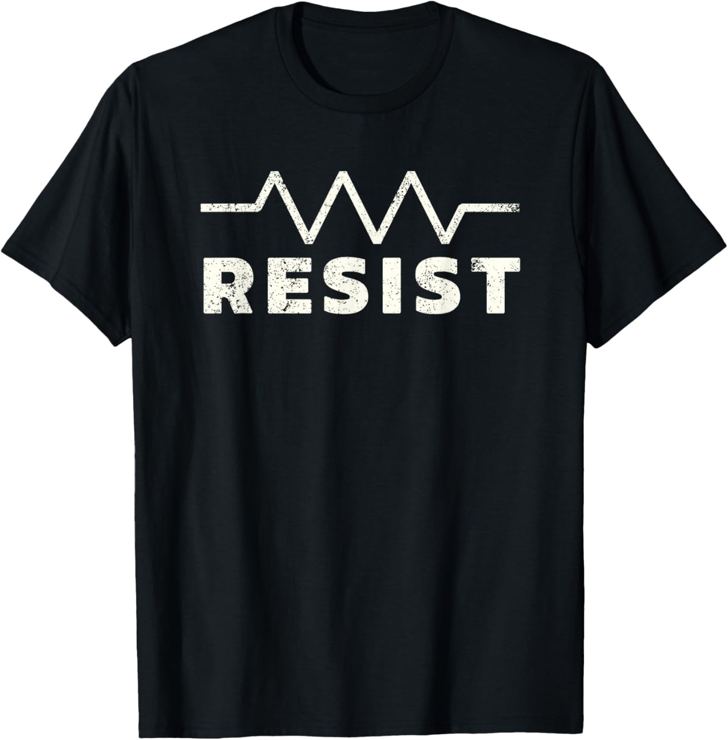 Resistor Symbol Resist Funny Electrical Engineering T-Shirt - T-Shirt | Black