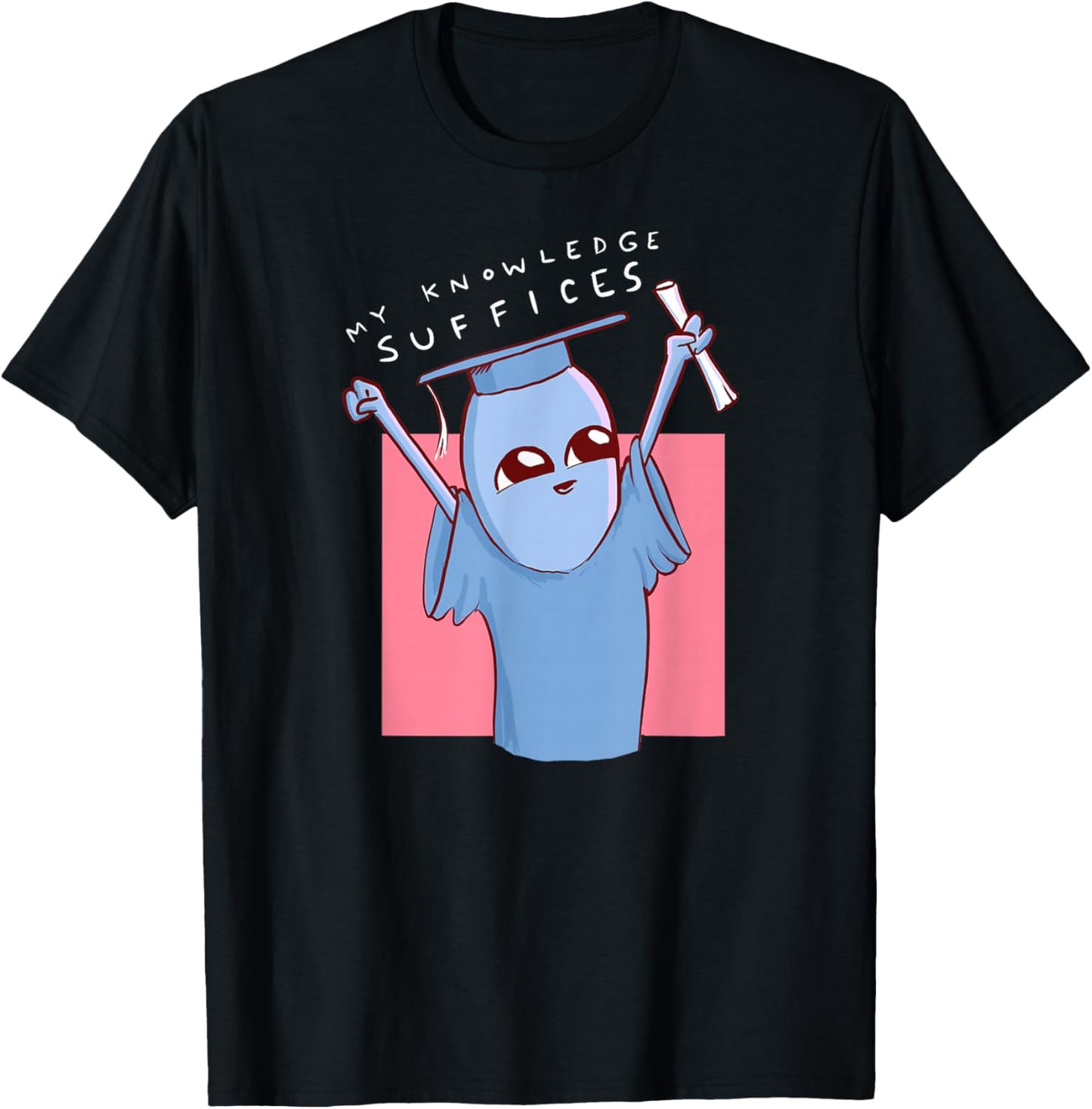 Threadless Nathan W. Pyle My Knowledge Suffices Graphic T-Shirt - T-Shirt | Black