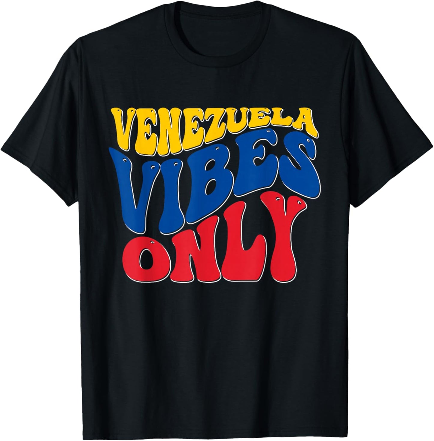 Venezuela Vibes Only Hispanic Heritage Venezuelan T-Shirt - T-Shirt | Black