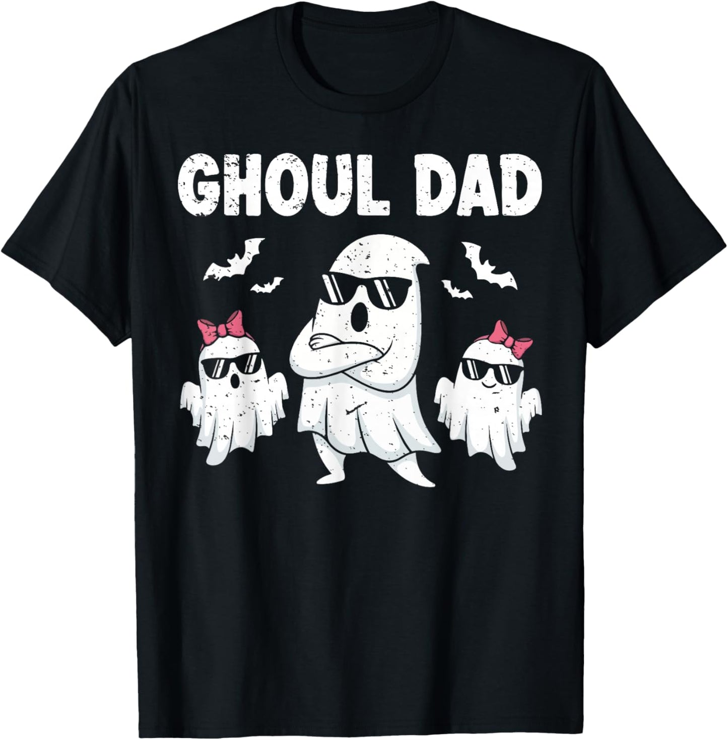 Ghoul Dad Vintage Ghost Funny Halloween Costume T-Shirt - T-Shirt | Black