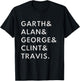 90s Country Men Singers Garth & Clint Alan George Travis T-Shirt - T-Shirt | Black