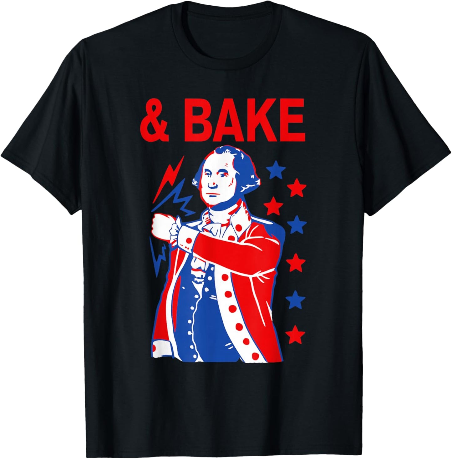 Funny Shake and Bake 4th of July Couple Matching & Bake T-Shirt - T-Shirt | Black