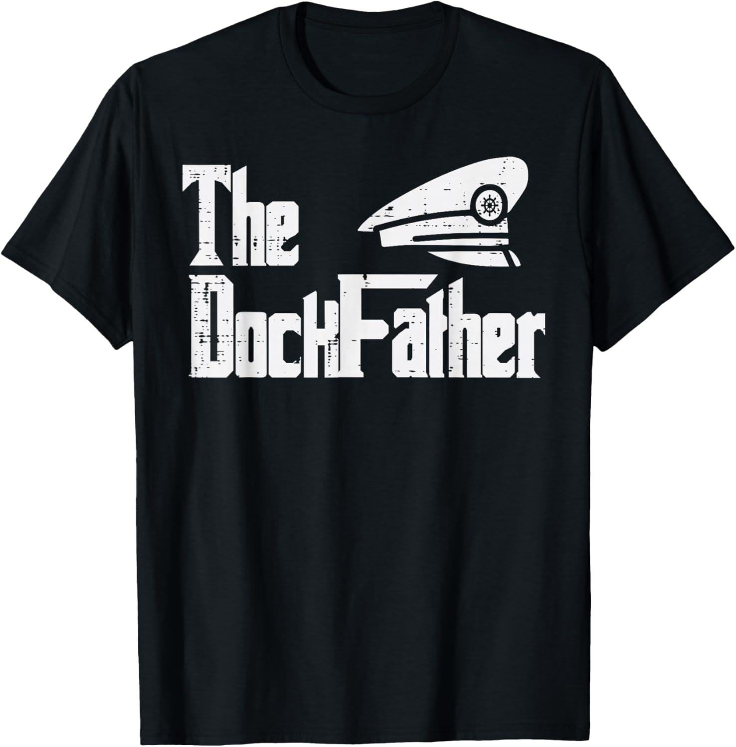The Dock Father Fun Boat Captain Parody Dad Papa Grandpa Men T-Shirt - T-Shirt | Black