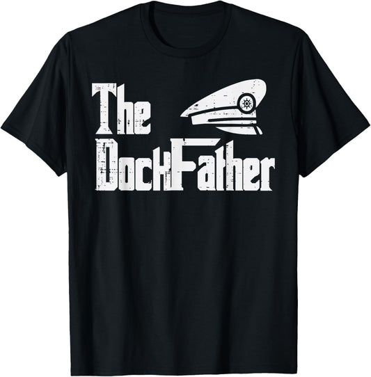 The Dock Father Fun Boat Captain Parody Dad Papa Grandpa Men T-Shirt - T-Shirt | Black