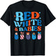 4th July Nicu Nurse Red White Babies Patriot Scrub Top Women T-Shirt - T-Shirt | Black