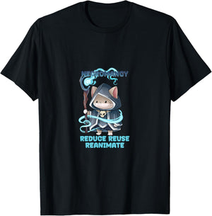 Nécromancie - Réduire, réutiliser, réanimer - Nécromancien de Chat T-Shirt - T-Shirt | Black