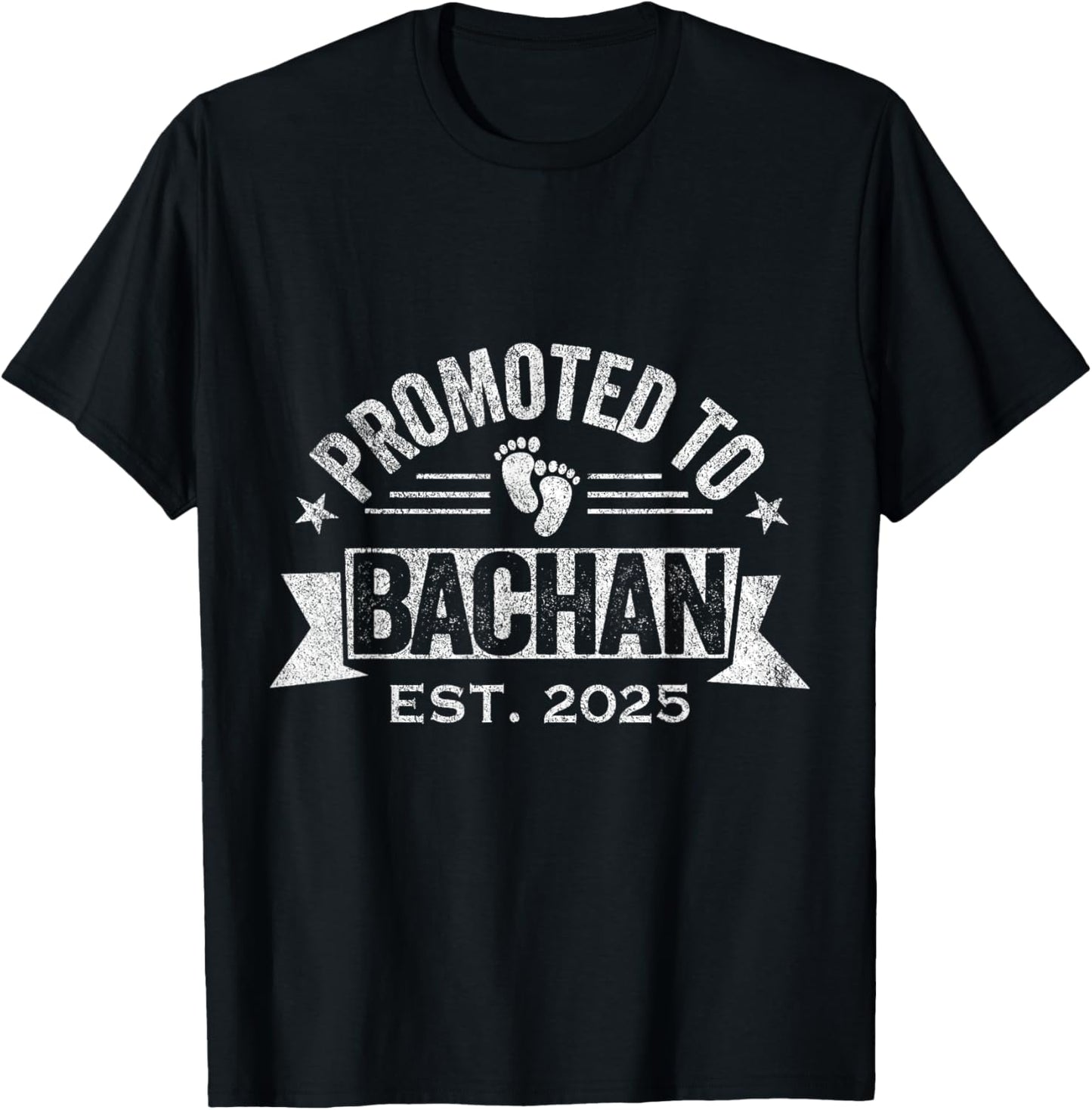 Promoted To Bachan Est. 2025 Japanese Grandma T-Shirt - T-Shirt | Black