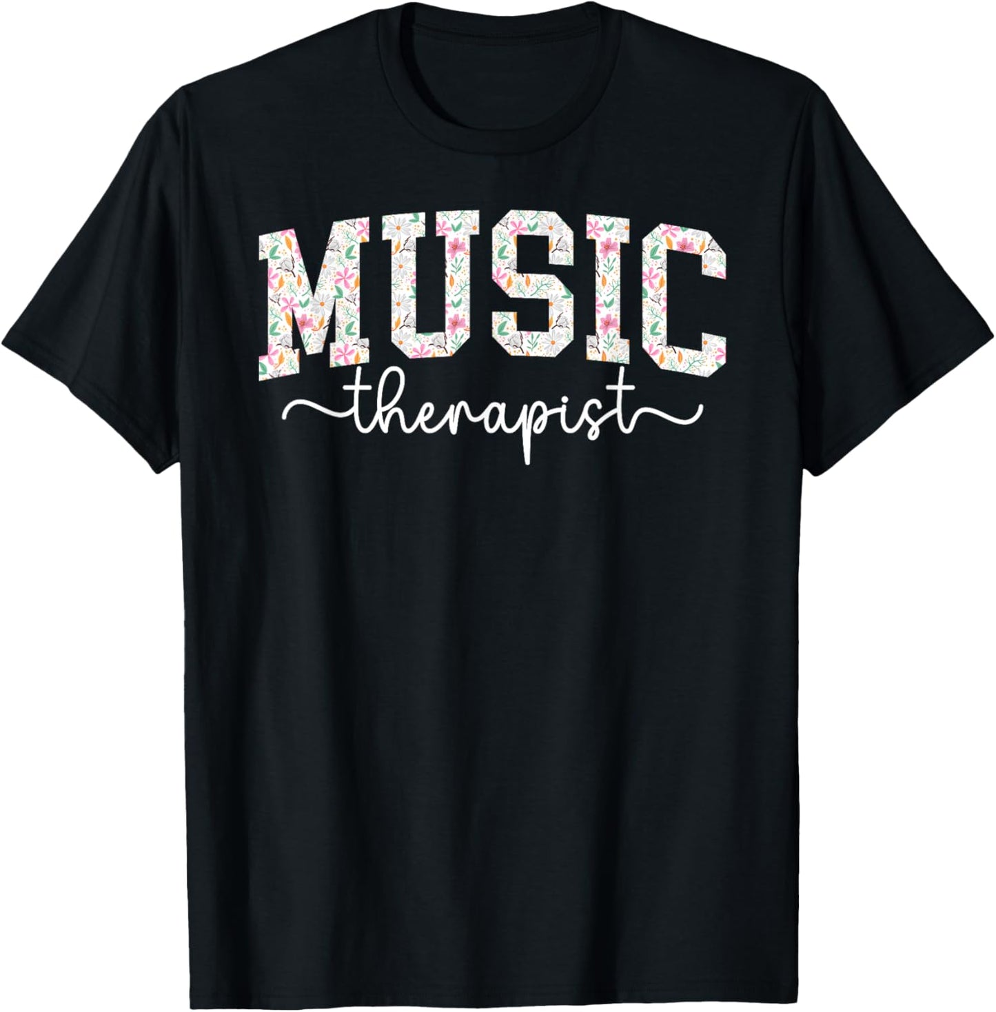 Music Therapist Boho Music Therapy Music Therapist T-Shirt - T-Shirt | Black