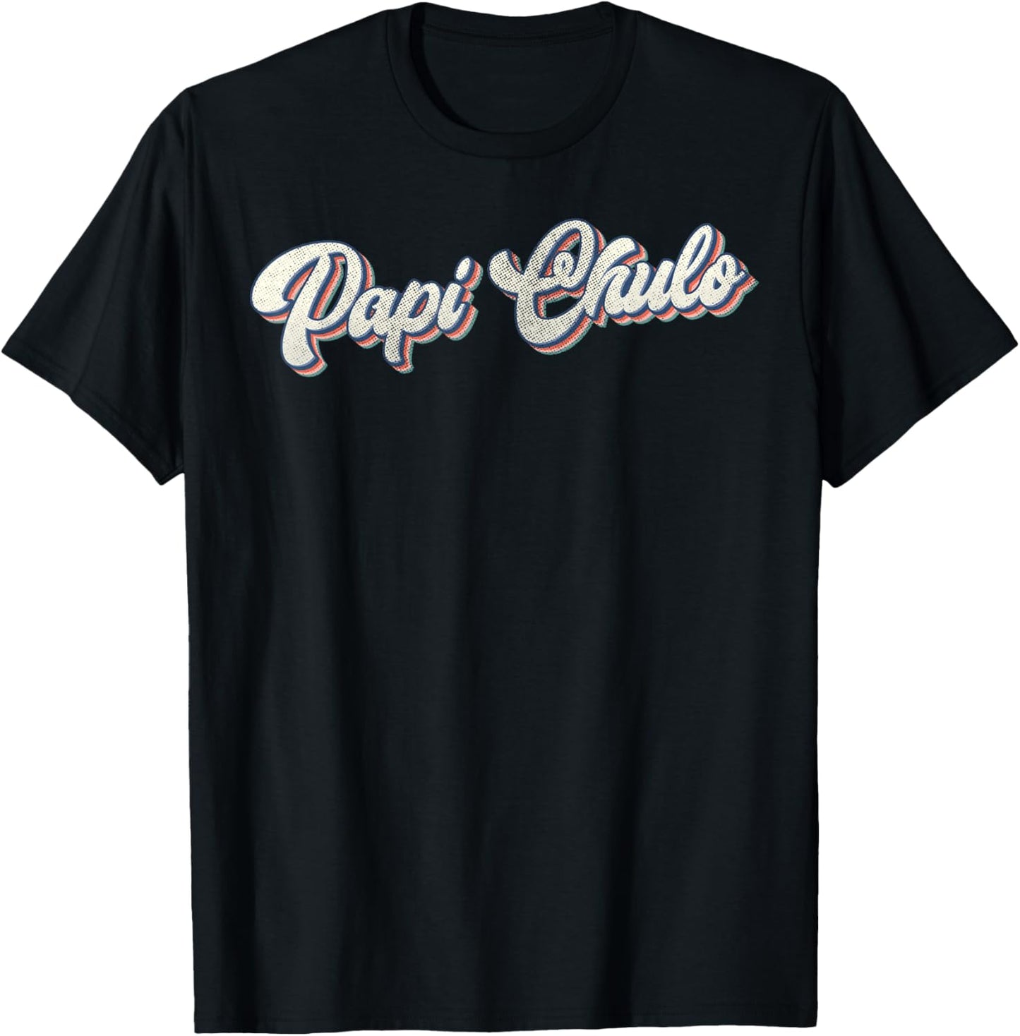 Father's Day Papi Chulo Spanish Father Grandfather Vintage T-Shirt - T-Shirt | Black