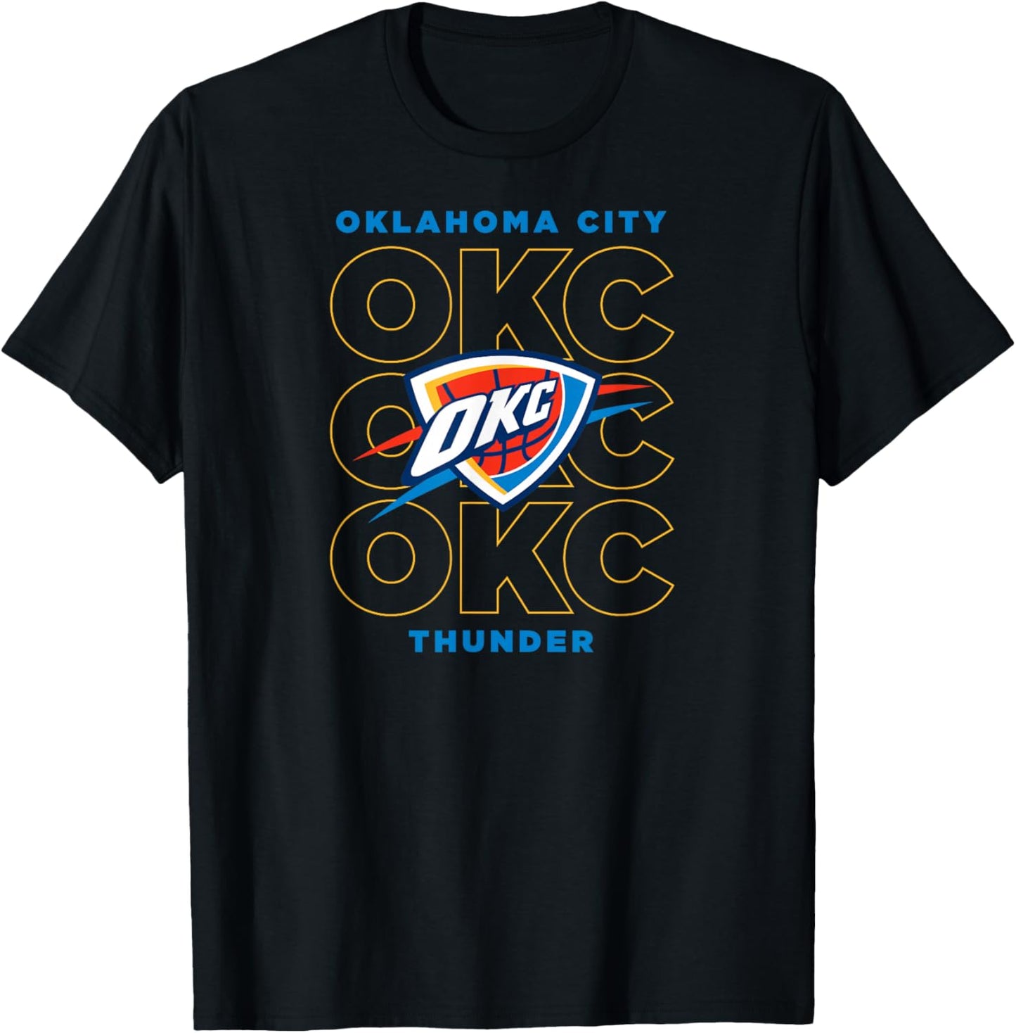 NBA – Oklahoma City Thunder Stacked City Logo T-Shirt - T-Shirt | Black