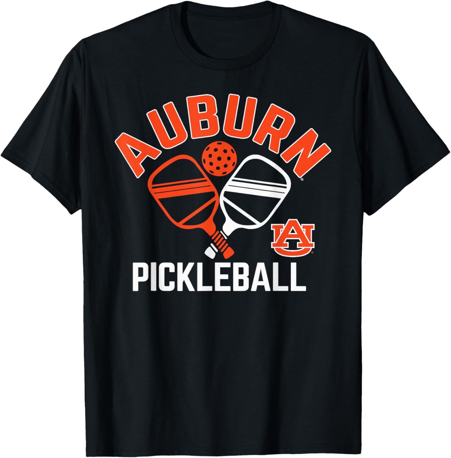 Auburn Tigers Pickleball Navy Officially Licensed T-Shirt - T-Shirt | Black