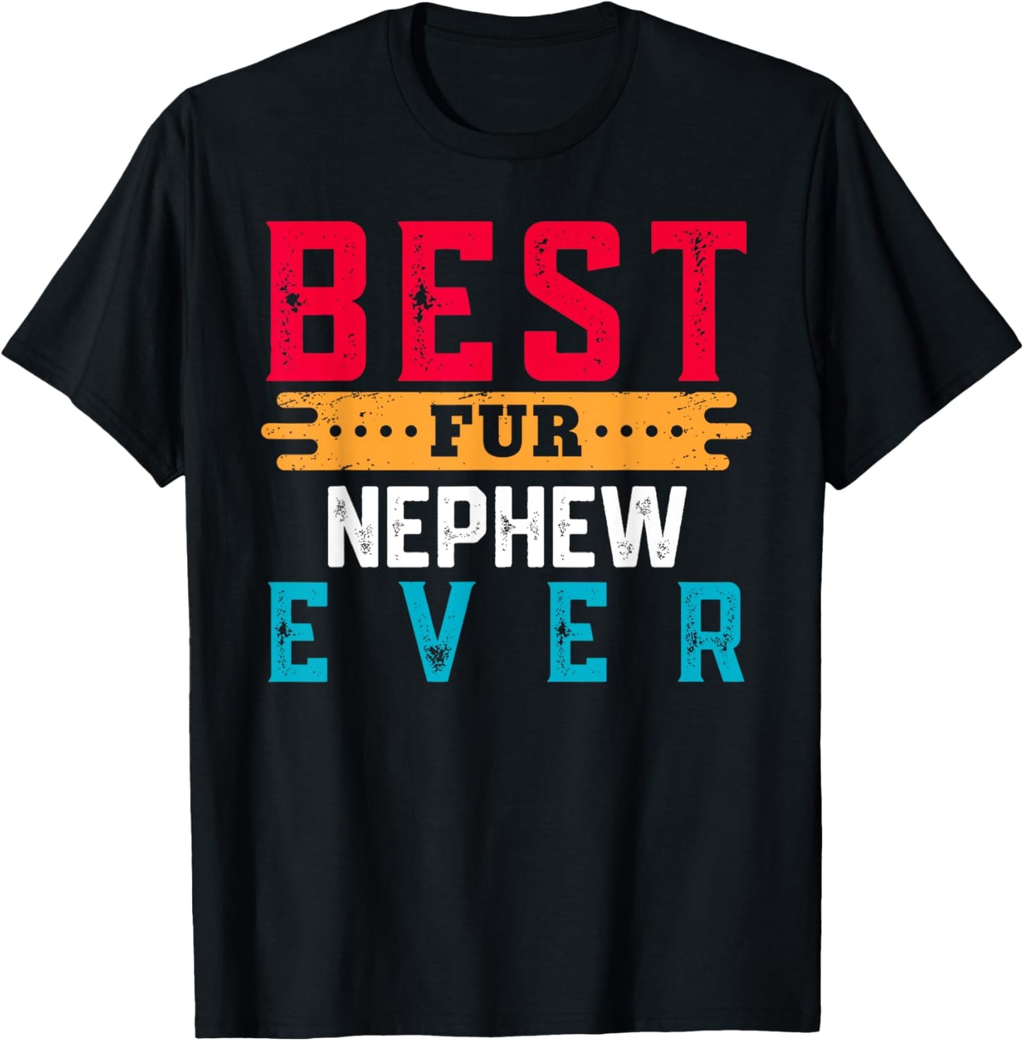 Best Fur NEPHEW Ever Shirt Funny Pet Lover For NEPHEWS T-Shirt - T-Shirt | Black