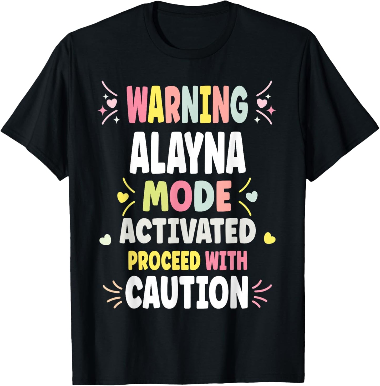 ALAYNA Personalized Women's Gift Custom ALAYNA T-Shirt - T-Shirt | Black