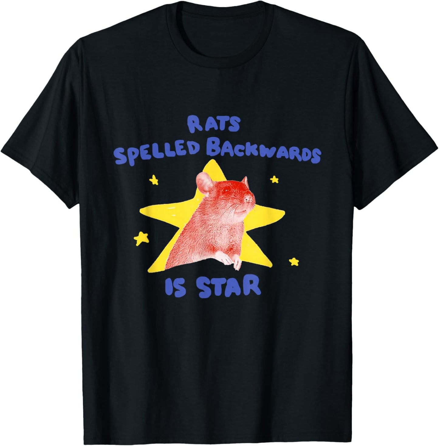 Rats Spelled Backwards is Star T-Shirt - T-Shirt | Black