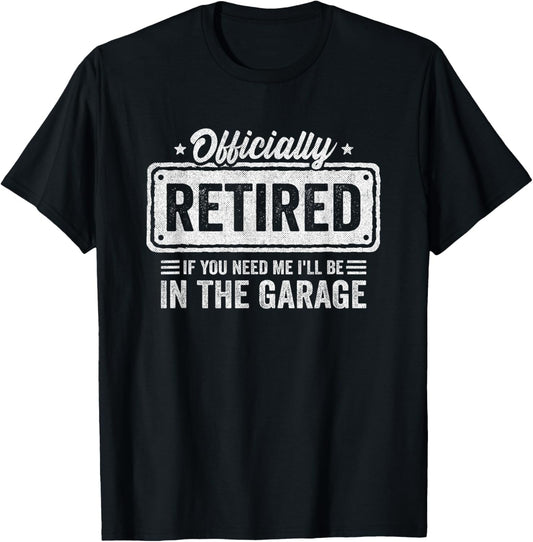 Funny Retirement - Officially Retired Dad - Retired Husband T-Shirt - T-Shirt | Black