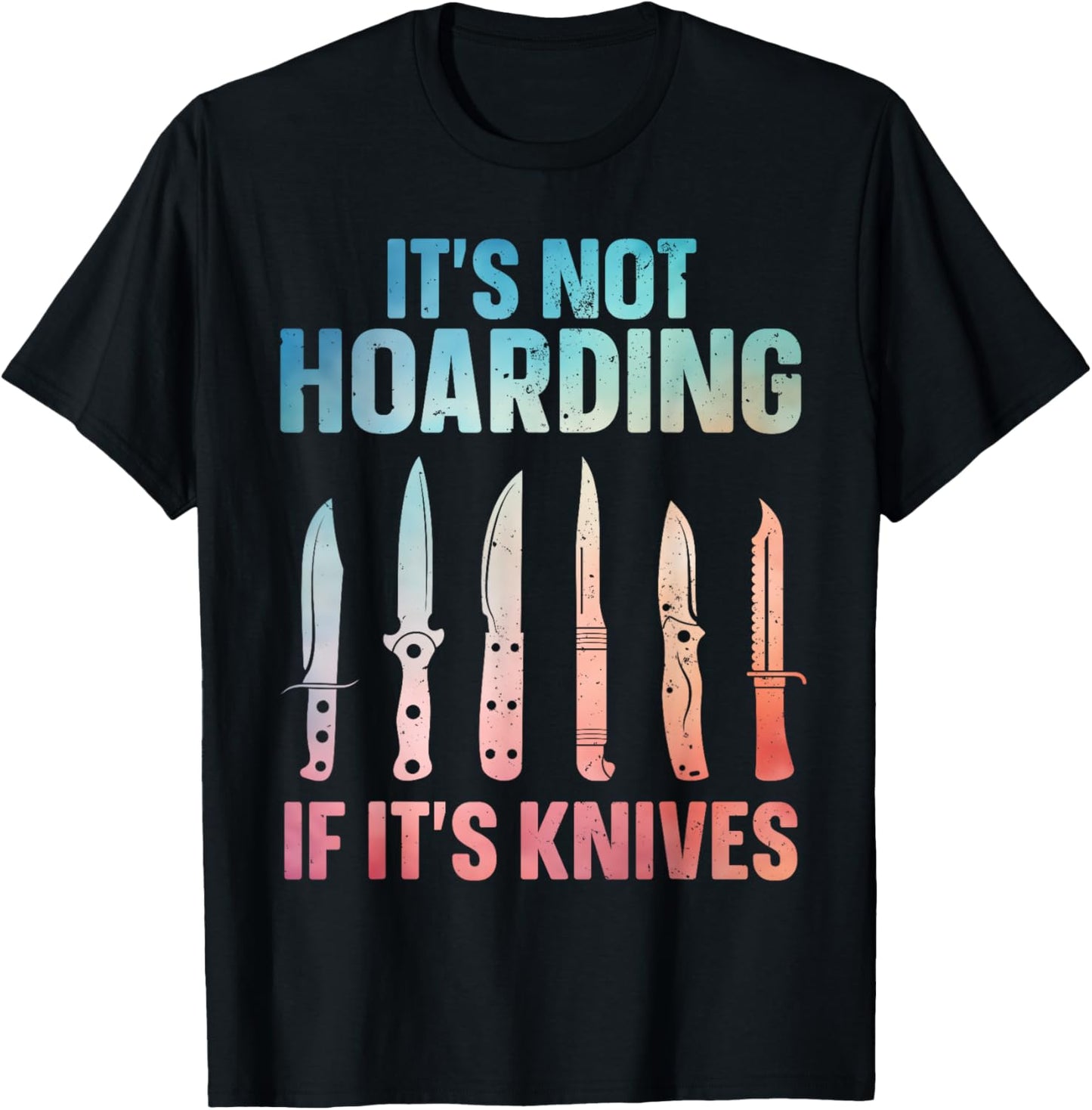 Funny Knife Design Women Collectible Knife Collector T-Shirt - T-Shirt | Black