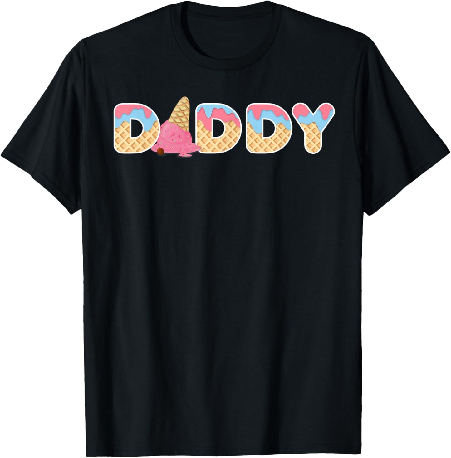 Ice Cream Daddy 1st Birthday Matching Family T-Shirt - T-Shirt | Black