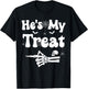 He's My Treat Skeleton Couples Matching Couple Halloween T-Shirt - T-Shirt | Black
