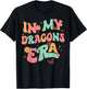 In My Dragons Era Back to School Spirit Game Retro Groovy T-Shirt - T-Shirt | Black