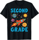 Second Grade Outer Space Solar System Planet 2nd Grade T-Shirt - T-Shirt | Black