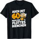 60th Birthday Flottes Bienchen 60th Anniversary Funny Woman , black T-Shirt - T-Shirt | Black