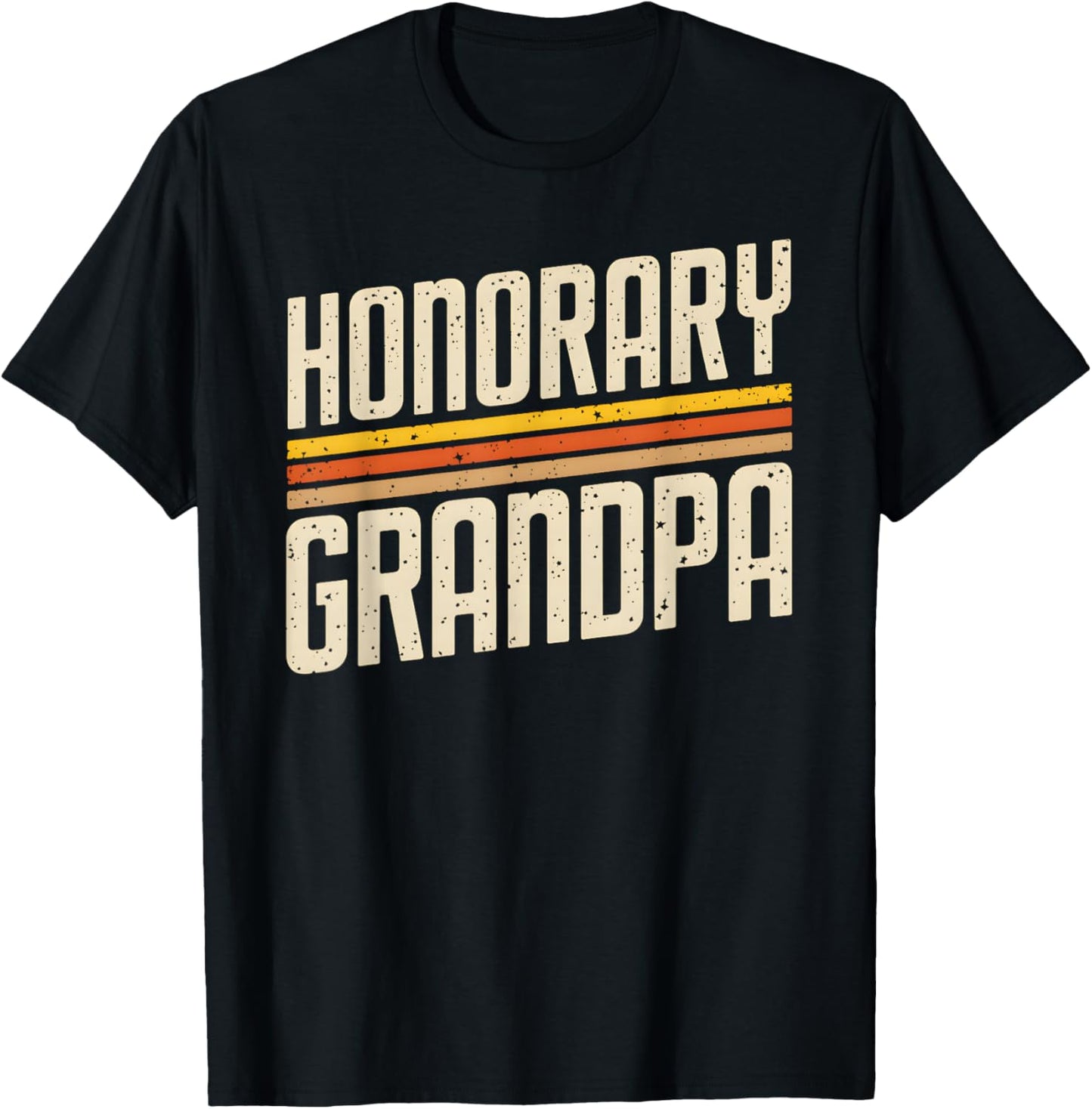 Retro Honorary Grandpa T-Shirt - T-Shirt | Black