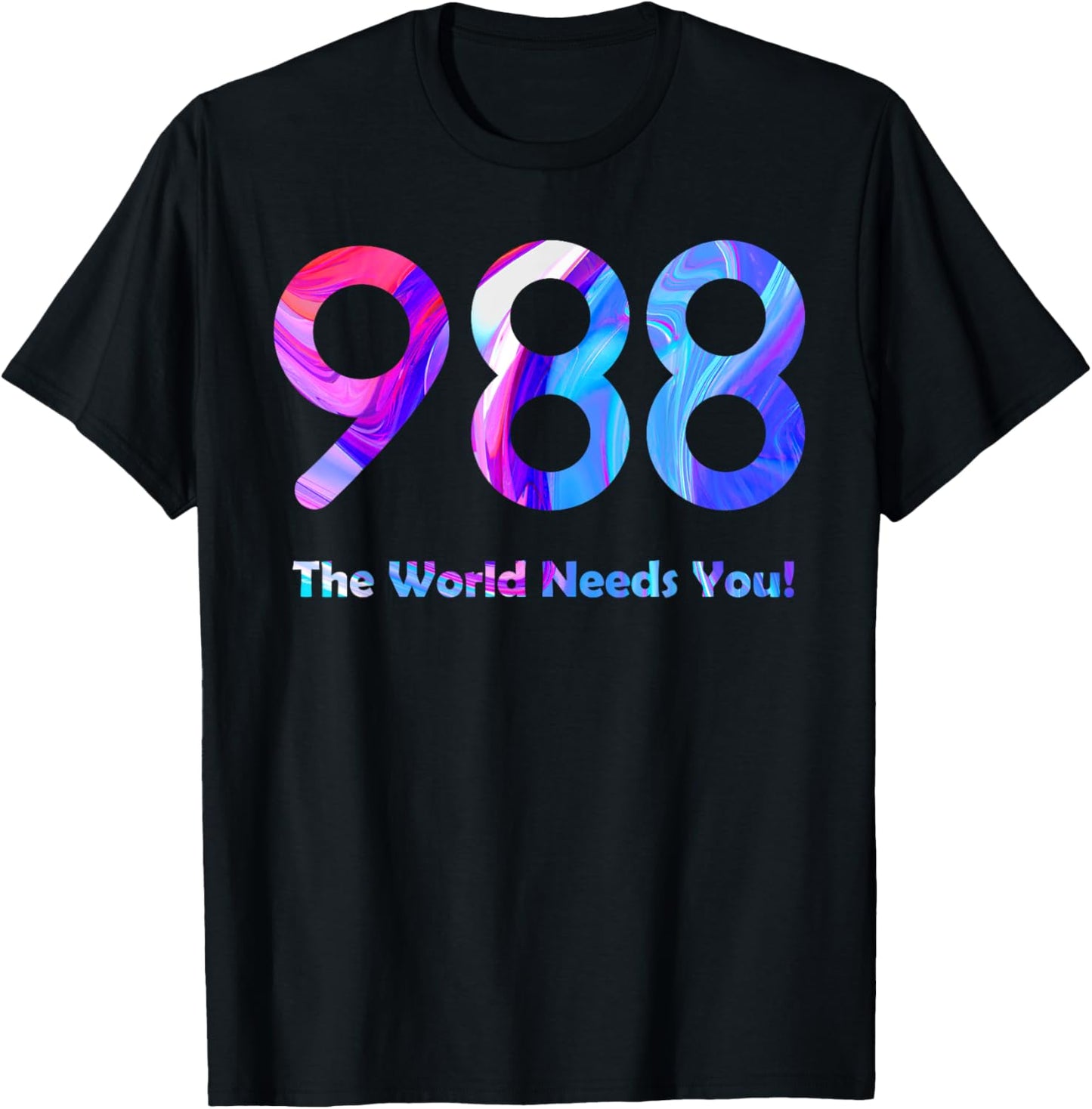 988 Suicide Prevention Stay Tomorrow Needs You Mental Health T-Shirt - T-Shirt | Black
