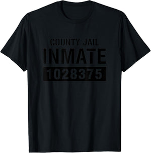 Halloween County Jail Inmate Design - Inmate 1028375 T-Shirt - T-Shirt | Black
