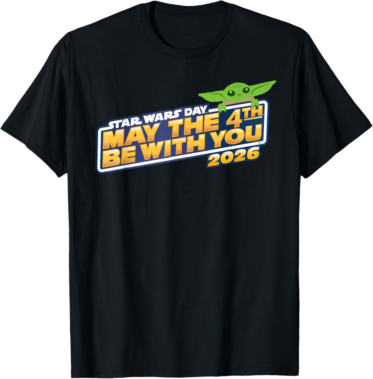 Star Wars Day: May the 4th Be With You 2026 Grogu Logo T-Shirt - T-Shirt | Black