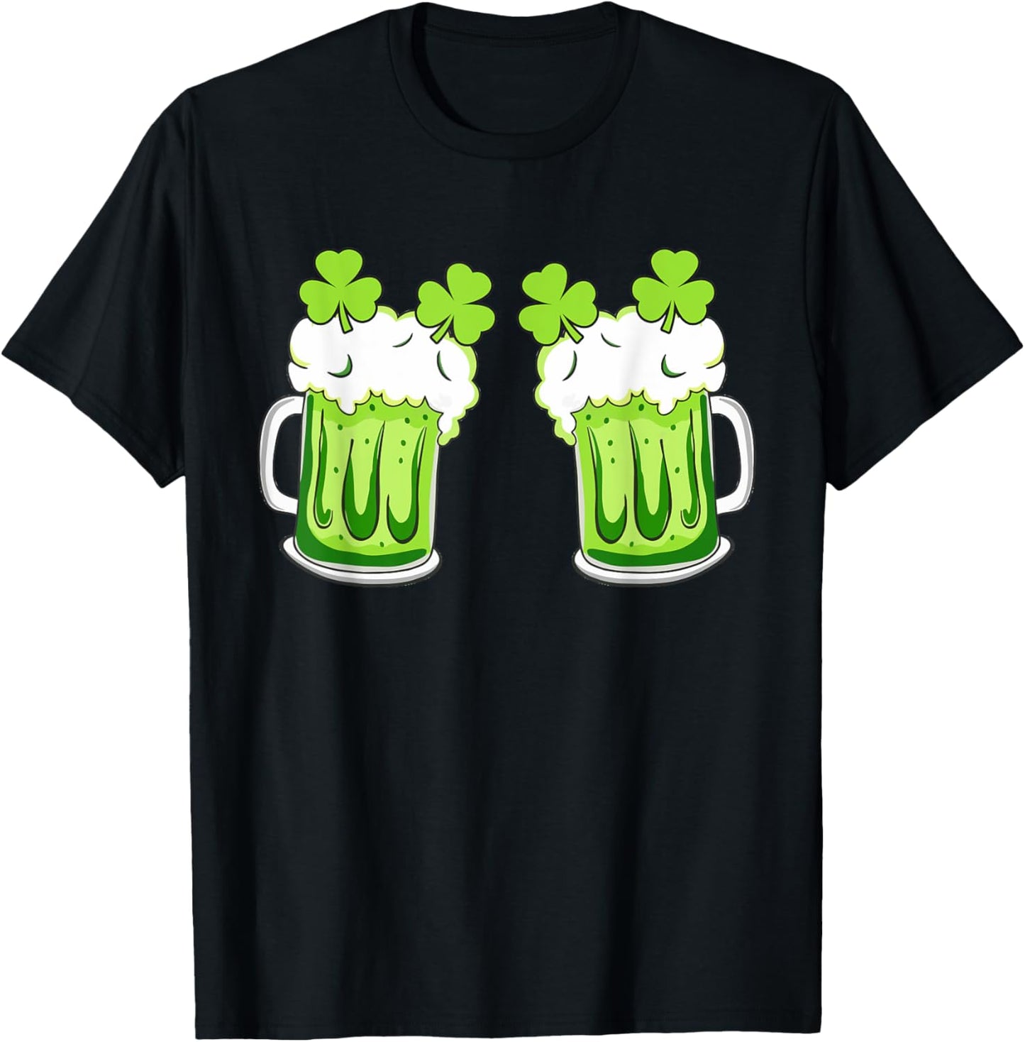 St Patricks Day Drinking Irish Shamrock Green Beer T-Shirt - T-Shirt | Black