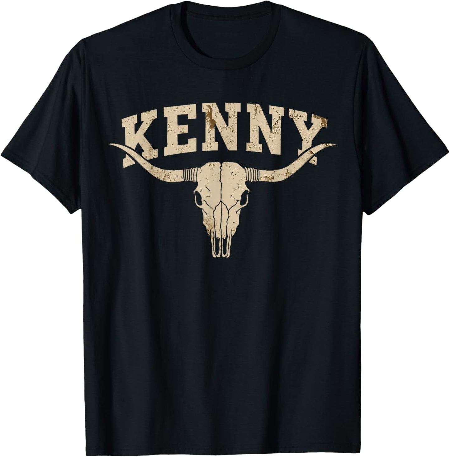 Vintage Western Kenny Name Gift Women Kid Boy Girl T-Shirt - T-Shirt | Black