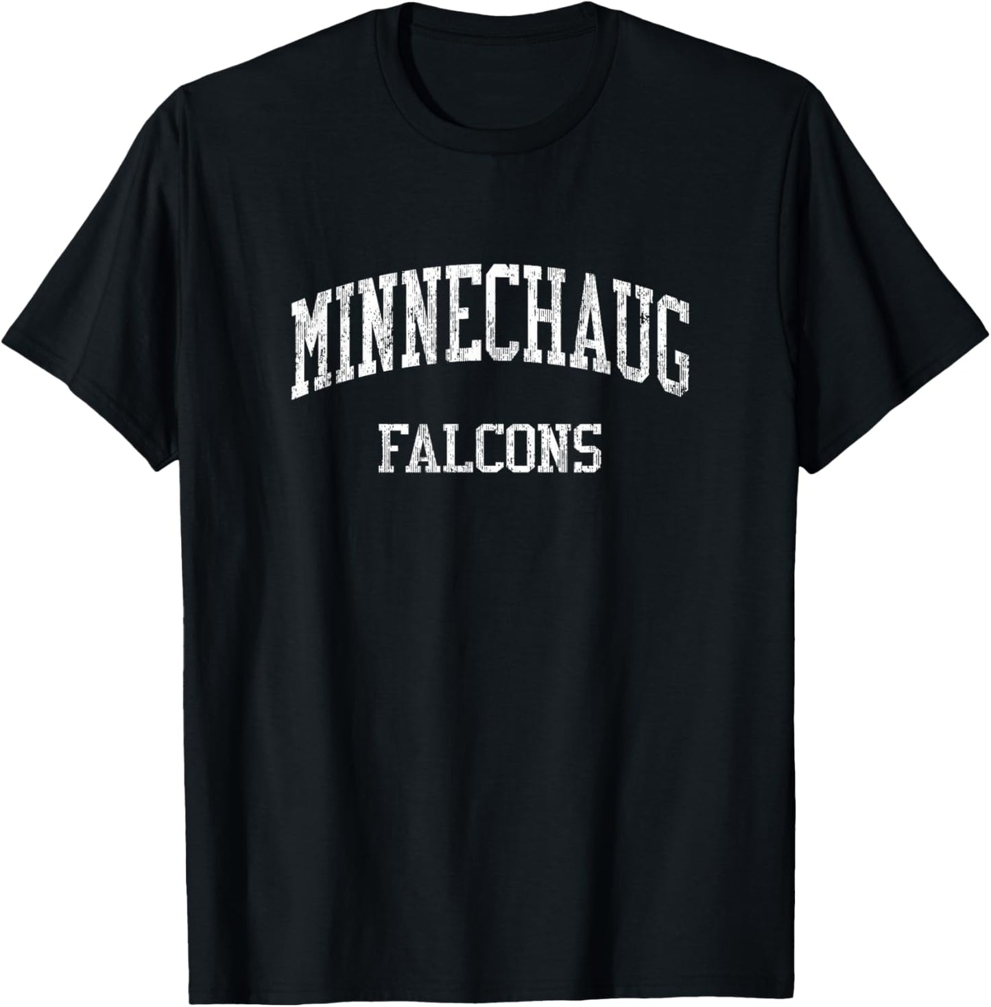 Minnechaug High School HS Wilbraham MA Vintage Sports T-Shirt - T-Shirt | Black