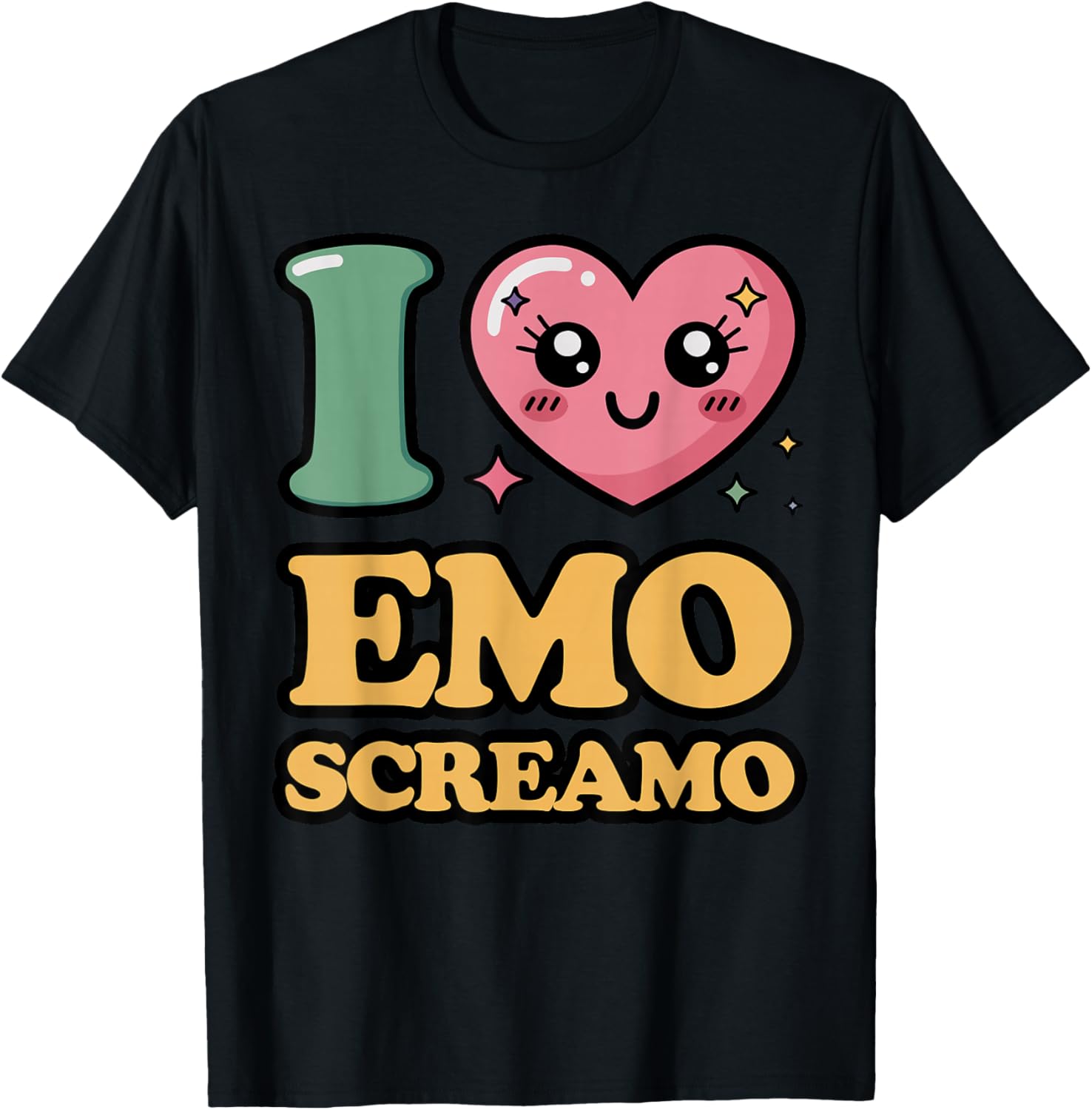 I Love Emo Screamo T-Shirt - T-Shirt | Black