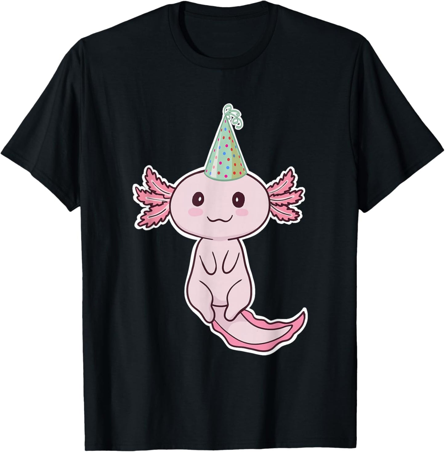Party Axolotl T-Shirt - T-Shirt | Black