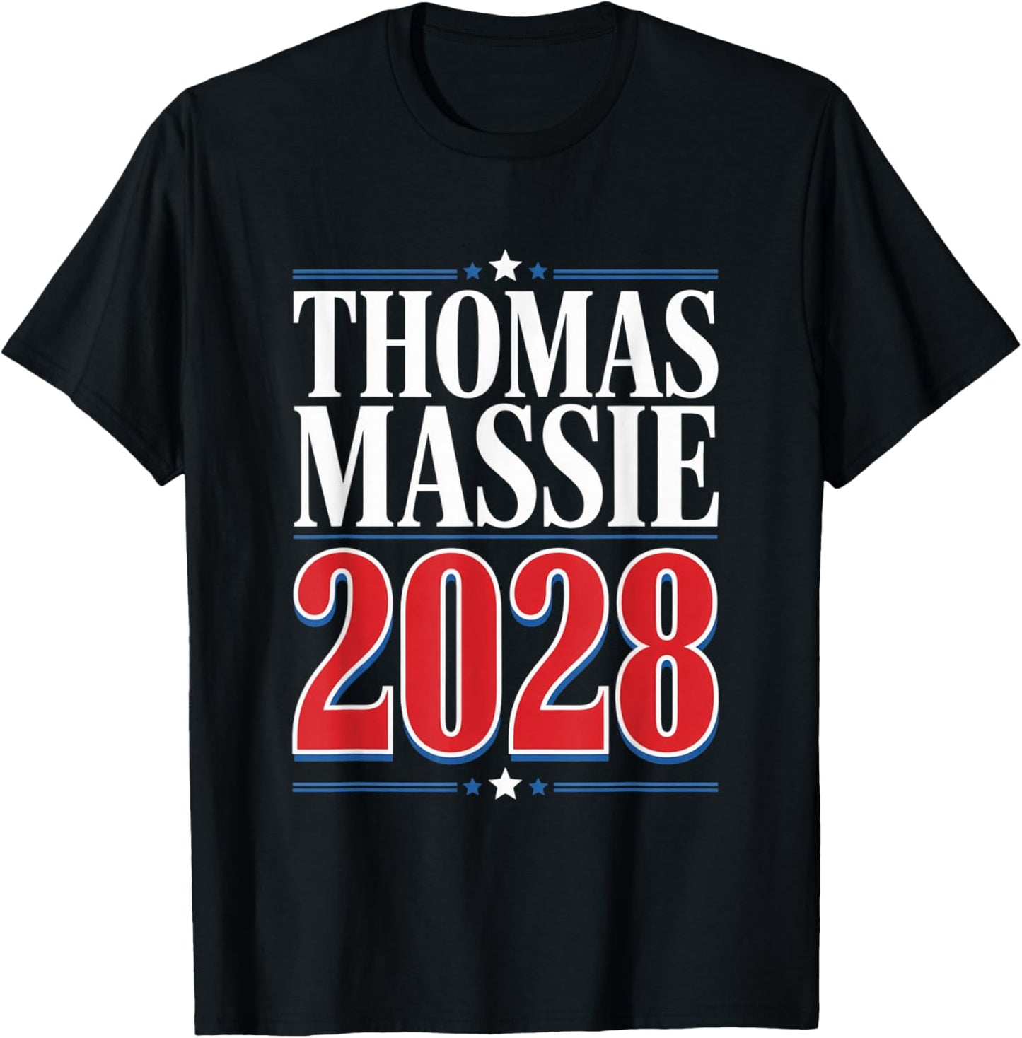 Ron Paul Thomas Massie Election 2028 President Men Women T-Shirt - T-Shirt | Black