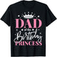 Dad of The Birthday Girl Daughter Father Bday Princess T-Shirt - T-Shirt | Black