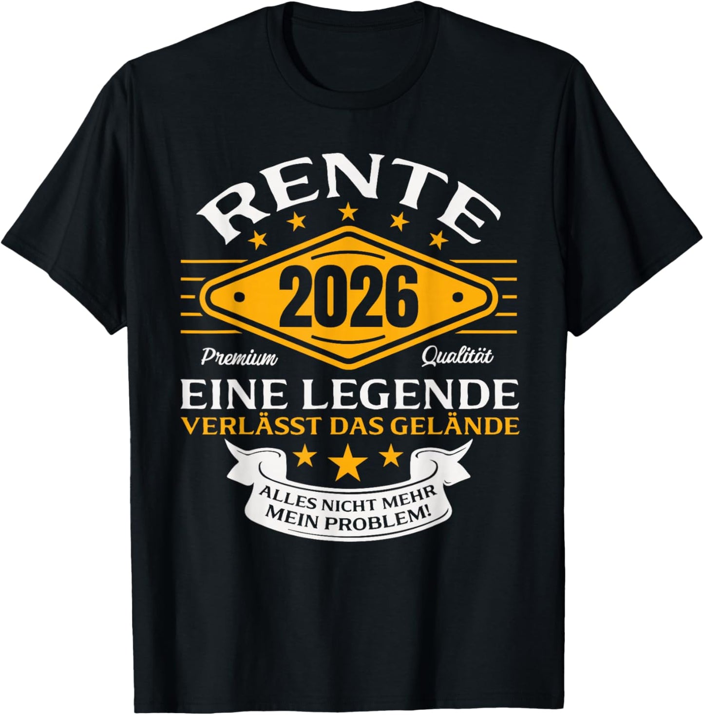 Rentner 2026 Legende verlässt das Gelände Ruhestand T-Shirt - T-Shirt | Black